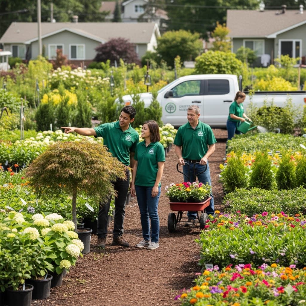 Business and team at the nursery